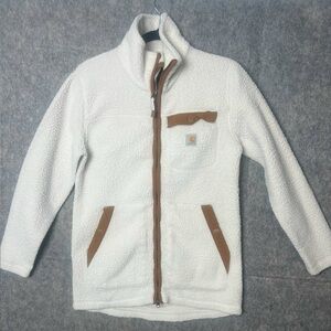 Carhartt White and Tan Sherpa Jacket